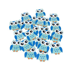 Small Owl Animal Wooden Baby Favors, 1-1/4-inch
