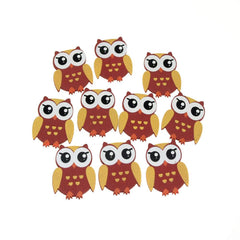 Small Owl Animal Wooden Baby Favors, 1-1/4-inch