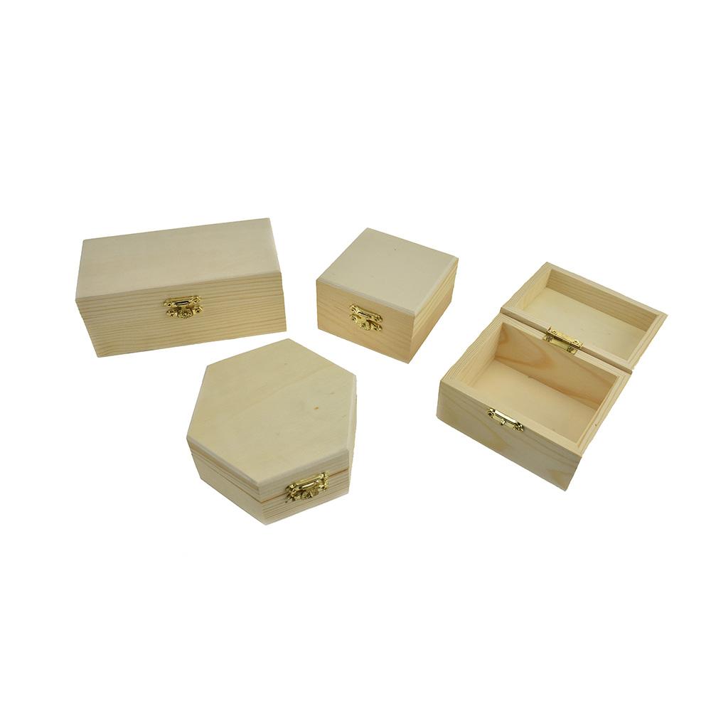 Wooden Storage Assortment Box Set, 4-Piece