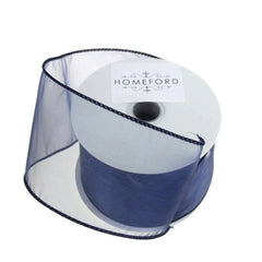 Sheer Organza Wired Edge Ribbon, 2-1/2-inch, 10-yard