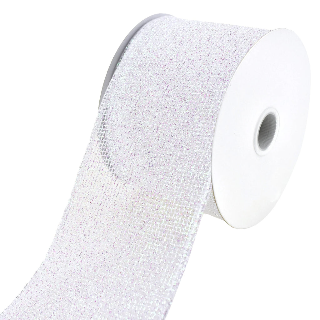 Christmas Glitzy Net Wired Ribbon, 2-1/2-Inch, 10-Yard