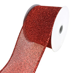 Christmas Glitzy Net Wired Ribbon, 2-1/2-Inch, 10-Yard