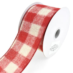 Brushed Buffalo Plaid Wired Ribbon