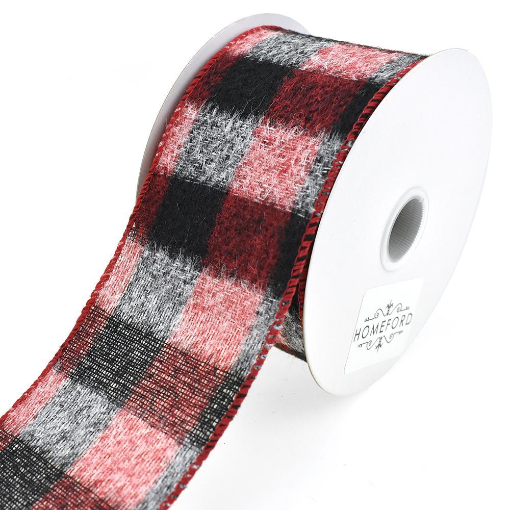 Brushed Buffalo Plaid Wired Ribbon