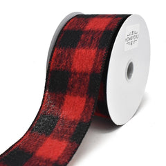 Brushed Buffalo Plaid Wired Ribbon