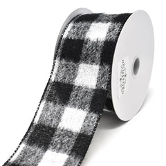 Brushed Buffalo Plaid Wired Ribbon