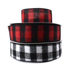 Brushed Buffalo Plaid Wired Ribbon