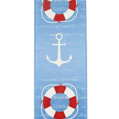 Summer Anchors Life Preservers Satin Wired Ribbon, 2-1/2-inch, 10-yard