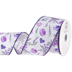 Valentine's Day Lavender Romance Satin Wired Ribbon, 2-1/2-inch, 10-yard