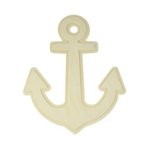 Wooden Craft Embossed Anchor Wall Plaque, 10-inch