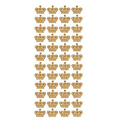 Royal Crown Rhinestone Stickers, 3/4-inch, 48-count