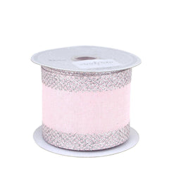 Glitter-Edge Criss-Cross Canvas Ribbon, 2-1/2-inch, 10 Yards