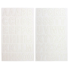 Glittered Capital Letter Craft Stickers, 1-3/8-inch, 64-piece