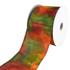 Glittered Gradient Wired Autumn Fall Ribbon, 10-yard