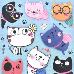 Cat 3D Cardstock Craft Stickers, 2-1/8-inch, 10-piece