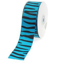 Zebra Print Grosgrain Ribbon 1-1/2-inch, 25-yard