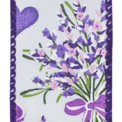 Valentine's Day Lavender Romance Satin Wired Ribbon, 1-1/2-inch, 10-yard