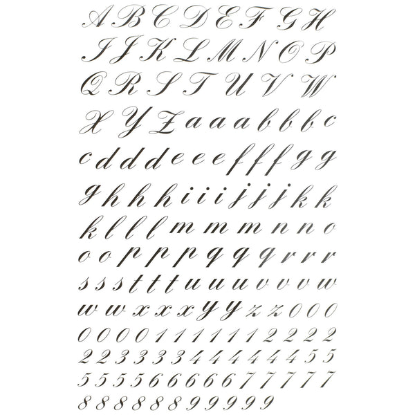 Cursive Script Font Craft Stickers, 1/2-inch, 312-piece – Party Spin