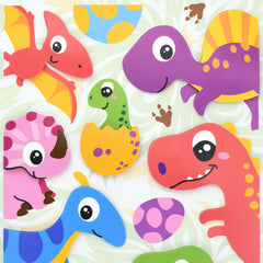 Dinosaur 3D Cardstock Craft Stickers, 2-1/4-inch, 10-piece