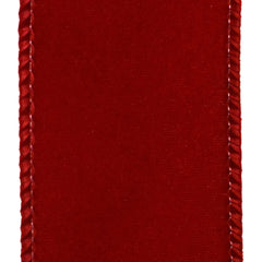 Outdoor Christmas Velvet Wired Ribbon, 1-1/2-inch, 50-yard
