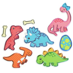 Dinosaur 3D Pop Up Foil Paper Craft Stickers, 2-inch, 16-piece