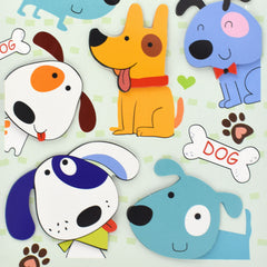 Dog 3D Cardstock Craft Stickers, 2-1/4-inch, 10-piece