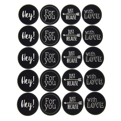 Seal Stickers, 2-inch, 40-piece, Chalkboard