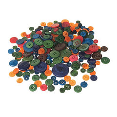 Assorted Mixed Color Buttons, 85-grams