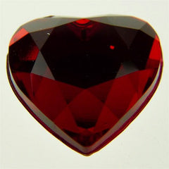 Flat Acrylic Heart, 1/2-inch, 40-count