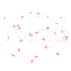 Flower Battery Operated Fairy String Lights, Pink, 10-Feet, 30 LED
