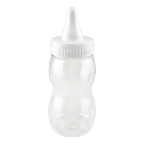 Plastic Baby Milk Bottle Coin Bank, 10-Inch - White