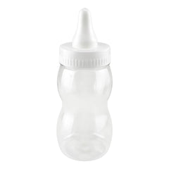 Plastic Baby Milk Bottle Coin Bank, 10-Inch - White