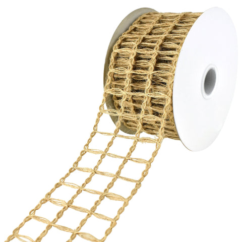 Grand Jute Net Wired Ribbon, 2-1/2-Inch, 10-Yard