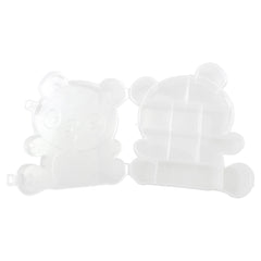 Panda Bear Shaped Clear Plastic Organizer Box, 6-3/4-Inch
