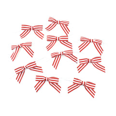 Striped Grosgrain Twist Tie Bows, 5/8-Inch, 10-Count