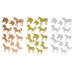 Diamond Glitter Unicorn Sticker Sheet, 12-Stickers