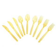 Transparent Plastic Cutlery, Assorted Sizes, 24-Piece