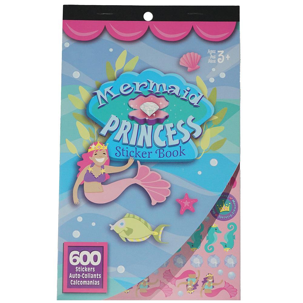 Mermaid Princess Craft Sticker Book Assortment, 600-Piece