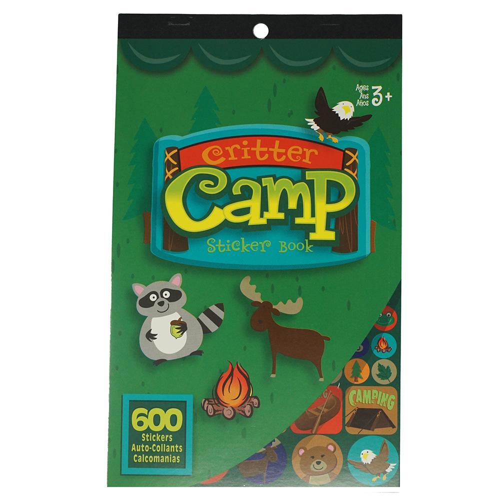 Critter Camp Craft Sticker Book Assortment, 600-Piece