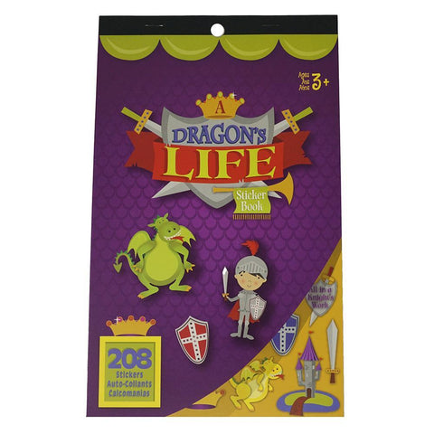 Dragon's Life Craft Sticker Book Assortment, 208-Piece