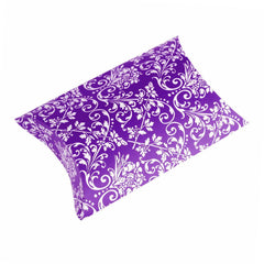 Damask Print Pillow Boxes Favors, 3-Inch, 12-Piece