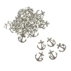 Metal Nautical Anchor Charms, 3/4-Inch, 36-Count