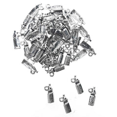 Baby Bottle Metal Charms, 5/8-Inch, 50-Count