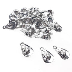 Cowboy Hat Metal Charms, 5/8-Inch, 30-Count