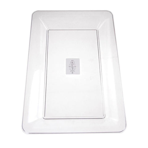 Clear Plastic Rectangle Serving Tray, 14-1/2-Inch