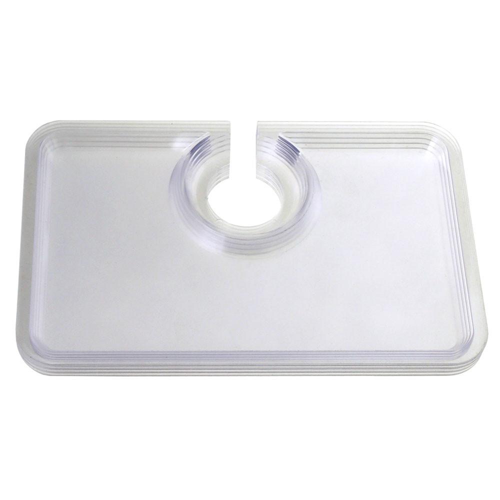 Clear Plastic Plates with Cup Holder, 8-Inch,12-Piece