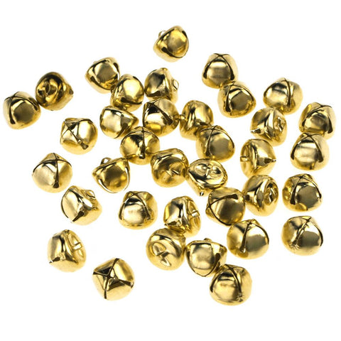 Metal Jingle Bells, Gold, 3/4-Inch, 36-Piece