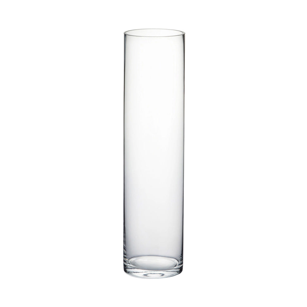 Clear Tall Glass Cylinder Floral Vase, 12-Inch x 3-Inch, 12-Count