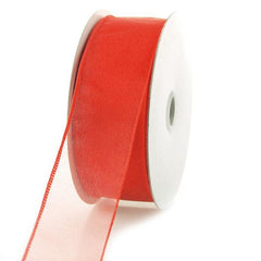 Sheer Chiffon Ribbon Wired Edge, 1-1/2-inch, 10-yard