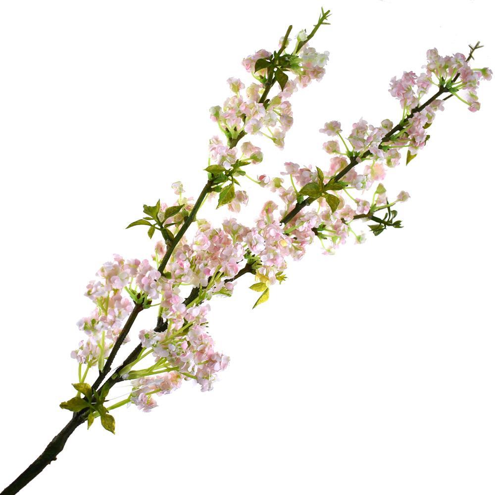 Long Silk Wild Blossom Spray Branch, Pink, 33-Inch